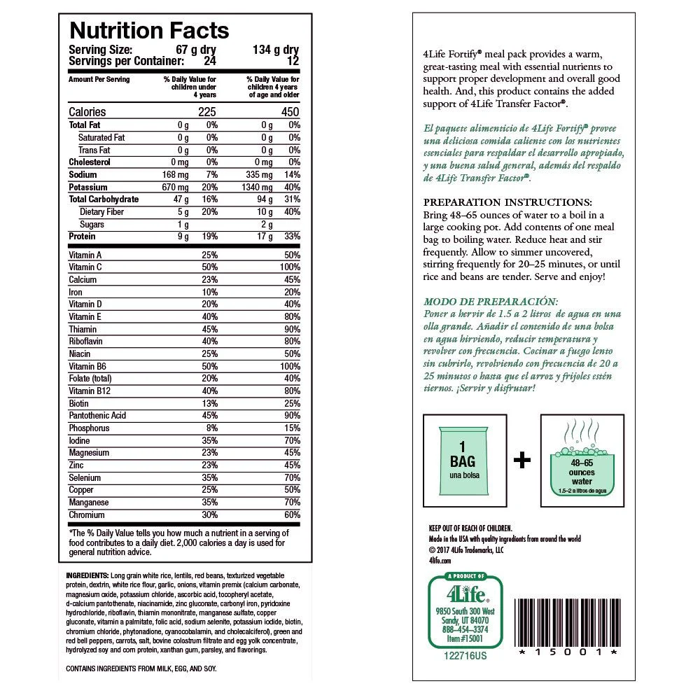 4Life Fortify® nutritional meal pack