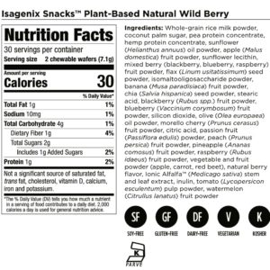 Isagenix Snacks™ Plant-Based Natural Wild Berry