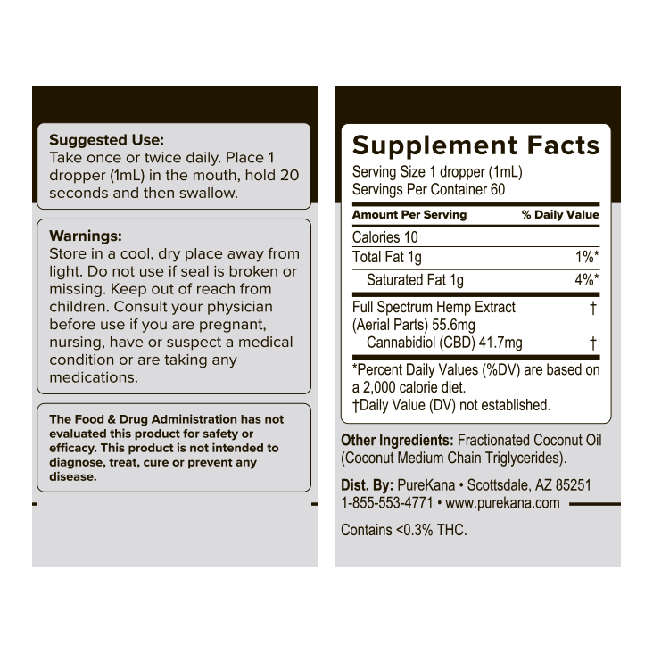 Natural CBD Oil 2500 mg